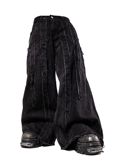 bsc sidelic baggy flared denim