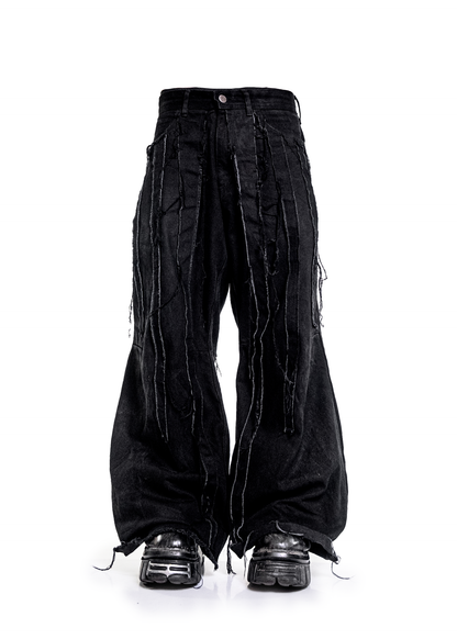 bsc sidelic baggy flared denim