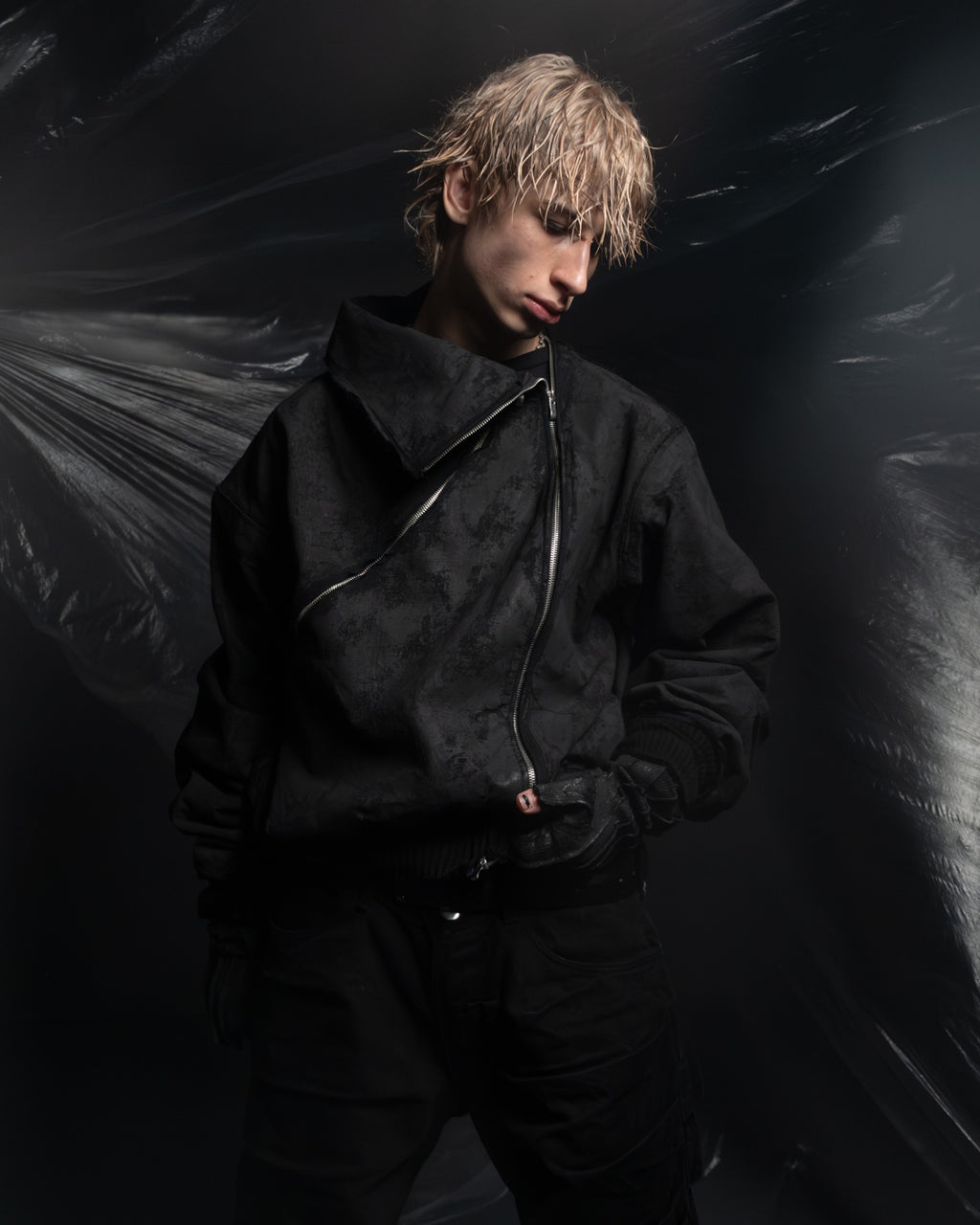 synth denim jacket