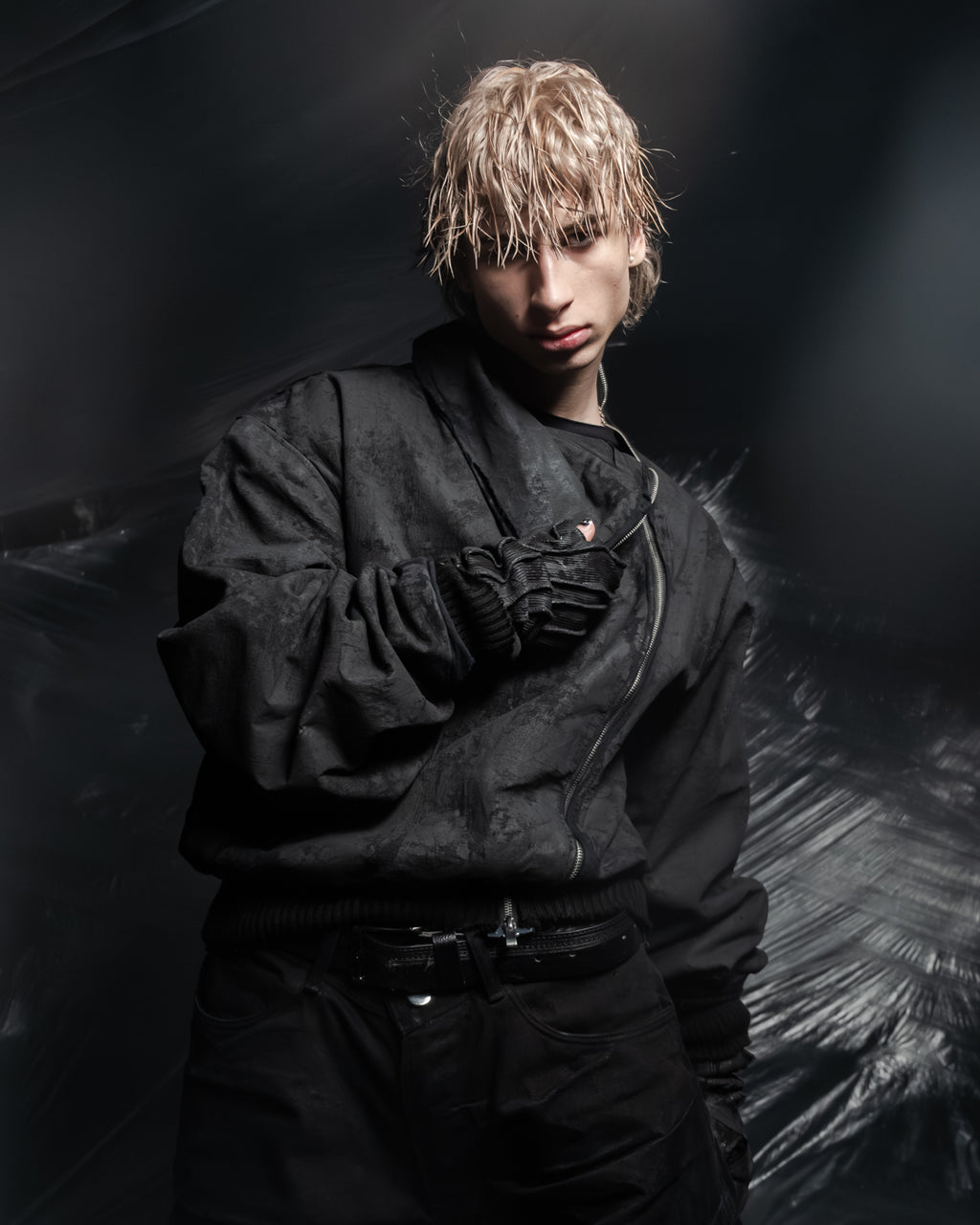 synth denim jacket
