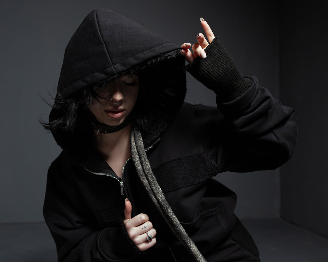 veloriah slim zip hoodie