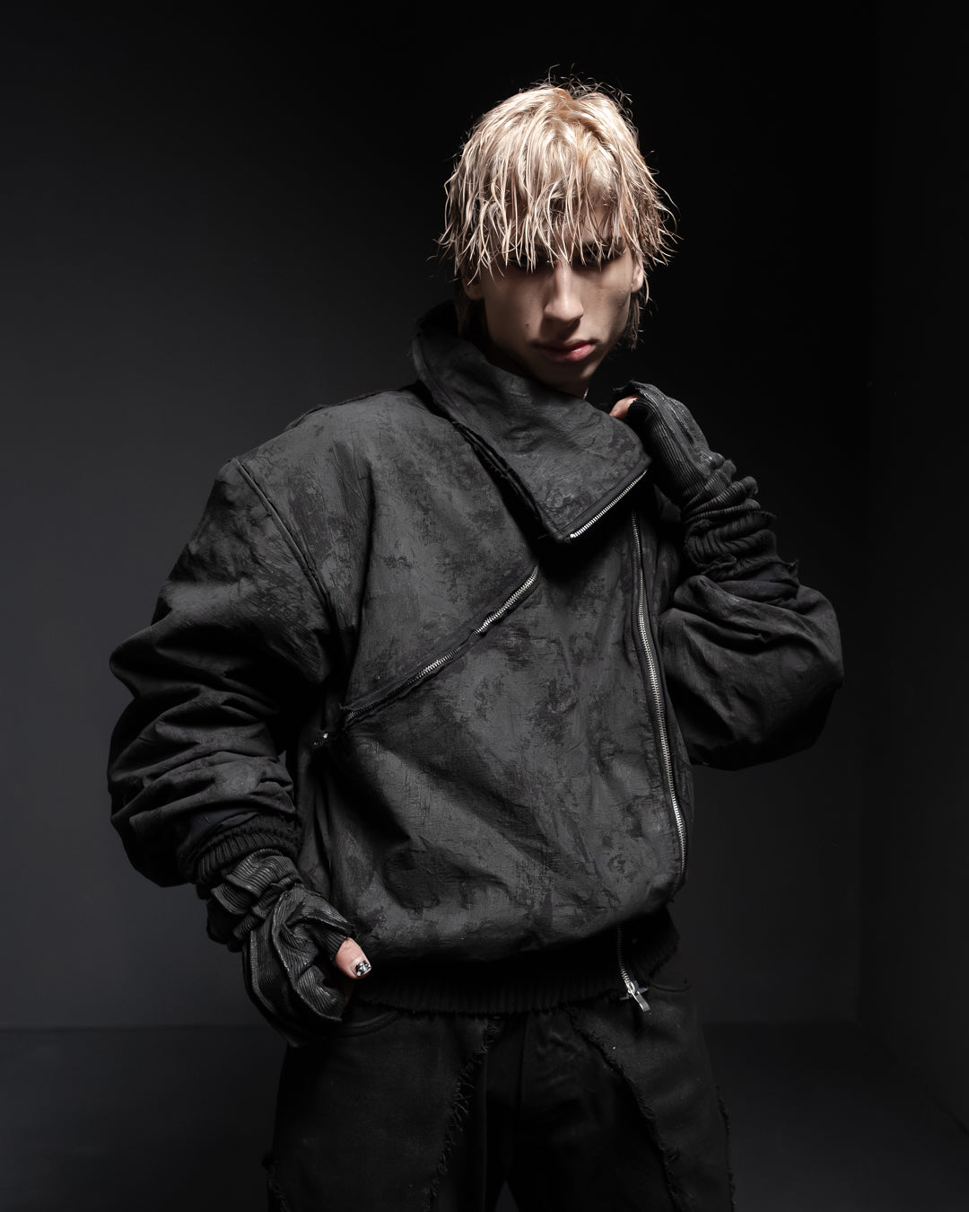 synth denim jacket