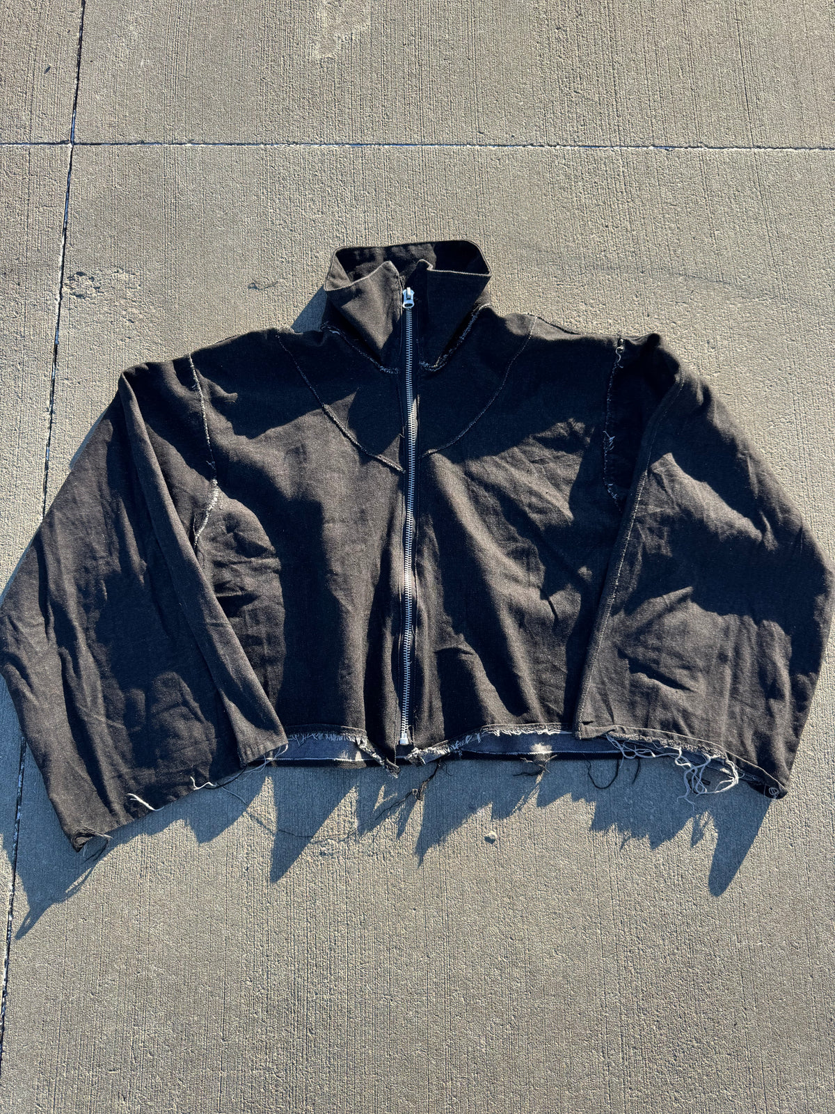 [49] wide denim jacket sample