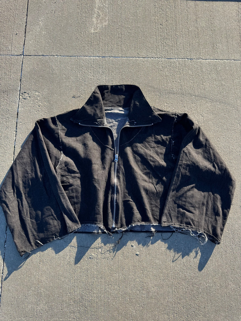 [49] wide denim jacket sample