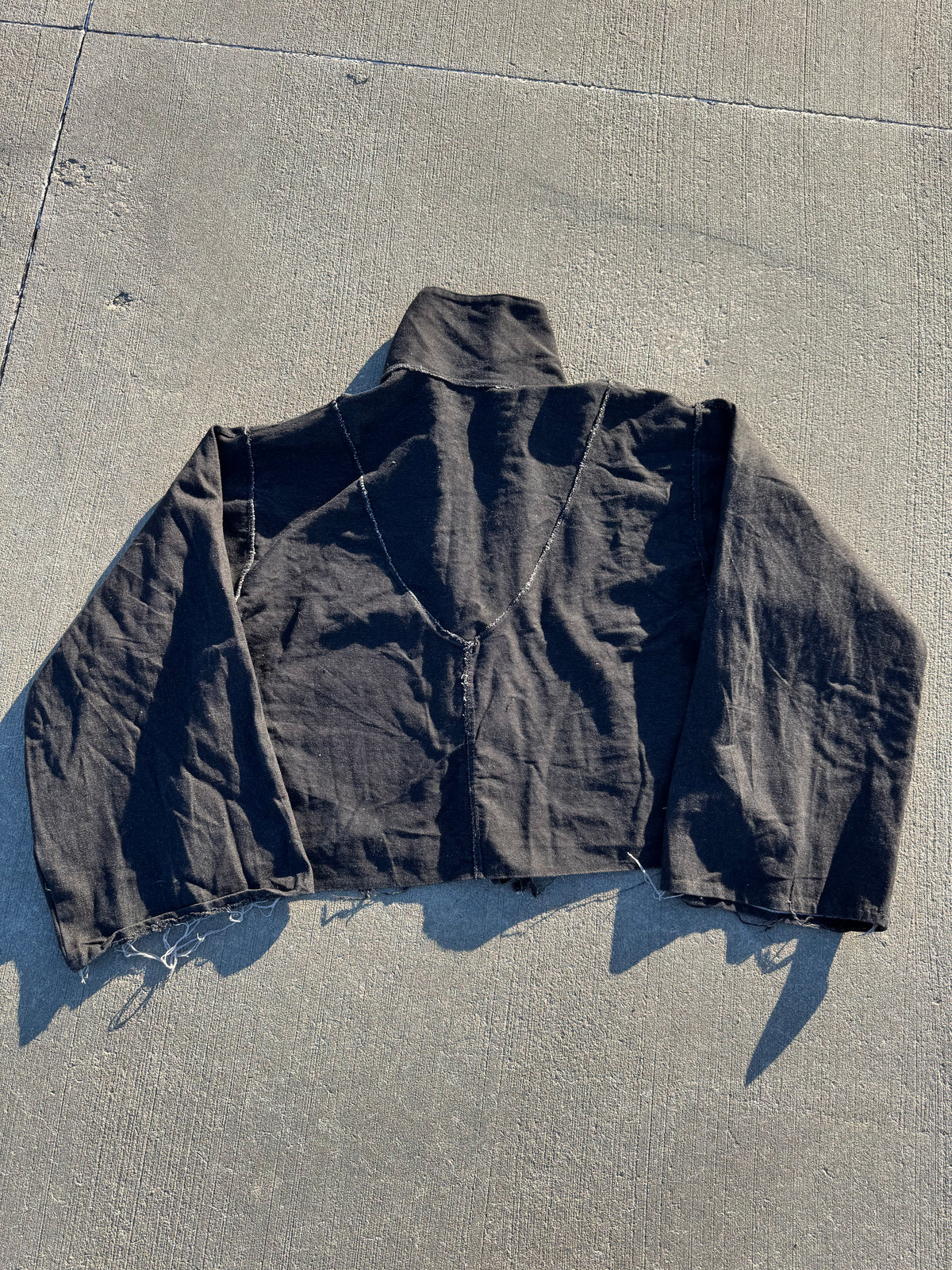 [49] wide denim jacket sample