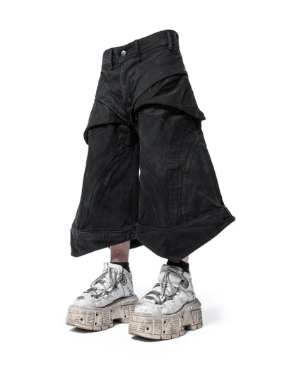evoric convertible baggy denim