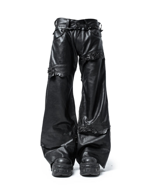 fyric flared leather pants