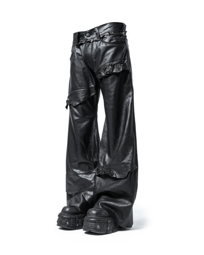 fyric flared leather pants
